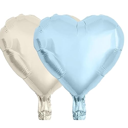 Luftballons in Herzform, hellblau, cremefarben, 45,7 cm, 12 Stück, cremefarben, weiß, blau, herzförmig, Heliumballons für Valentinstag, Hochzeit, Geburtstag, Abschlussfeier, Verlobung, Dekorationen Luftballons in Herzform, hellblau, cremefarben, 45,7 cm, 12 Stück, cremefarben, weiß, blau, herzförmig, Heliumballons für Valentinstag, Hochzeit, Geburtstag, Abschlussfeier, Verlobung, Dekorationen von Boojarr