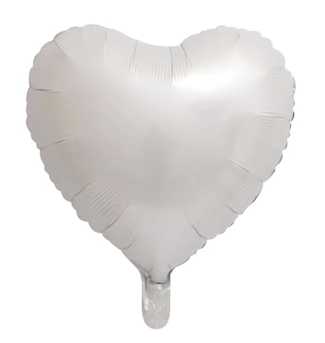 Perlweiße Herzballons, 12 Stück weiße Folienballons in Herzform, 45,7 cm, metallisch-weiße Heliumballons für Geburtstagsparty, weiße Hochzeit, Valentinstag, Verlobung, Jahrestag, Brautdekorationen Perlweiße Herzballons, 12 Stück weiße Folienballons in Herzform, 45,7 cm, metallisch-weiße Heliumballons für Geburtstagsparty, weiße Hochzeit, Valentinstag, Verlobung, Jahrestag, Brautdekorationen von Boojarr