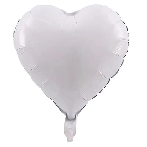 Weiße Folienballons in Herzform, 12 Stück, 45,7 cm, große grau-weiße Helium-Mylar-Ballons für Jahrestag, Hochzeit, Valentinstag, Verlobung, Brautparty, Geburtstagsparty Weiße Folienballons in Herzform, 12 Stück, 45,7 cm, große grau-weiße Helium-Mylar-Ballons für Jahrestag, Hochzeit, Valentinstag, Verlobung, Brautparty, Geburtstagsparty von Boojarr
