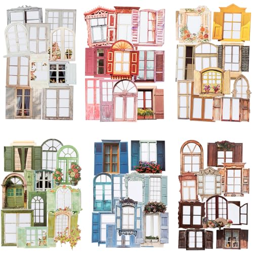 60 Stück Scrapbook Stickers Journal Zubehör Set 3D Laser Hohlblumenfenster Fensterrahmen Papier Dekorative Collage Karten Stickers Vintage Scrapbooking für Fotoalbum DIY 60 Stück Scrapbook Stickers Journal Zubehör Set 3D Laser Hohlblumenfenster Fensterrahmen Papier Dekorative Collage Karten Stickers Vintage Scrapbooking für Fotoalbum DIY von BoomTeck
