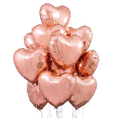 20 Stück 18 Zoll Herz Folienballon Helium Herzballons Hochzeit Herz Deko Rosegold Herzform Heliumballons Herzluftballons für Geburtstag, Geburtstag,Valentinstag, Hochzeit, Verlobung,Muttertag Party 20 Stück 18 Zoll Herz Folienballon Helium Herzballons Hochzeit Herz Deko Rosegold Herzform Heliumballons Herzluftballons für Geburtstag, Geburtstag,Valentinstag, Hochzeit, Verlobung,Muttertag Party von Cytecedx
