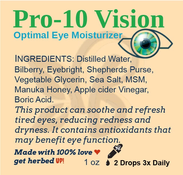 Pro-10 Vision Augentropfen 3 Separate Optionen von Booniques