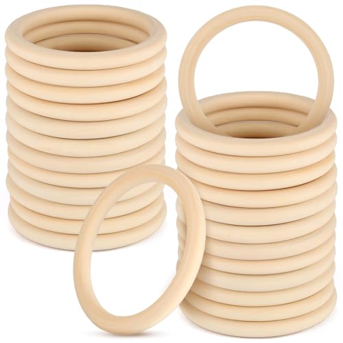Natürliche Holzringe, 10,2 cm, unlackiert, für Bastelarbeiten, Massivholzkreise, 15 mm dick, für Bastelarbeiten, Makramee, Stricken, Anhängerverbinder, Schmuckherstellung, 30 Stück x 100 mm, 30 Stück Natürliche Holzringe, 10,2 cm, unlackiert, für Bastelarbeiten, Massivholzkreise, 15 mm dick, für Bastelarbeiten, Makramee, Stricken, Anhängerverbinder, Schmuckherstellung, 30 Stück x 100 mm, 30 Stück von Booson