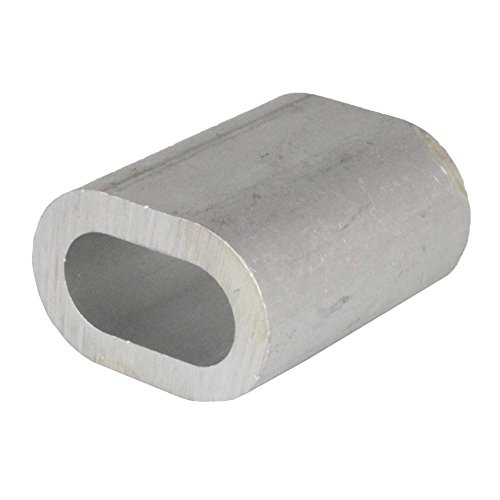 Pressklemme aus Aluminium DIN 3093 - (50 Stück) - Ds = 1,5 mm - Alu Klemme Presshülsen Drahtseilklemmen OVAL | BOOTSTEILE BRAUER® von BOOTSTEILE BRAUER