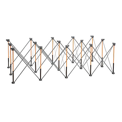 Bora Centipede 4x8 15-Streben Arbeitsständer und tragbarer Tisch | XL Sägebockstütze mit klappbaren, faltbaren Stahlbeinen, CK15S, Orange von Bora