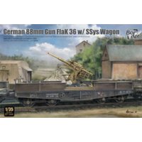 German 88 mm Gun FlaK 36 w/ SSys Wagon von Border Model