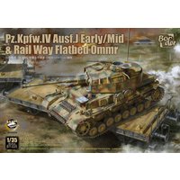 Pz.Kpfw. IV Ausf. J Early/Mid & Rail Way Flatbed Ommr (2 in 1) von Border Model