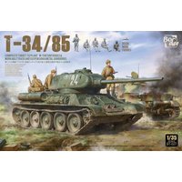T-34-85 Composite Turret 112 Plant w/5 Resin Figures & Workable Track and Suspension & Metal Gun Barrel von Border Model