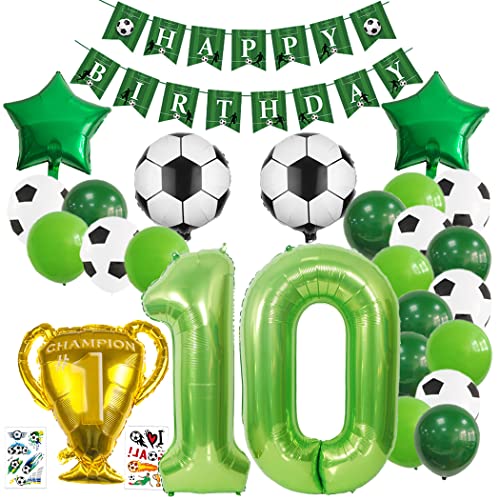 Borsgye 27 Stück Fußball Luftballon Set Jungen Große Trophäe Ballon Kindergeburtstag Deko Luftballon Folienballon Latexballons Alles Gute zum Geburtstagsballon mit Happy Birthday Banner – Zahl 10 Borsgye 27 Stück Fußball Luftballon Set Jungen Große Trophäe Ballon Kindergeburtstag Deko Luftballon Folienballon Latexballons Alles Gute zum Geburtstagsballon mit Happy Birthday Banner – Zahl 10 von Borsgye