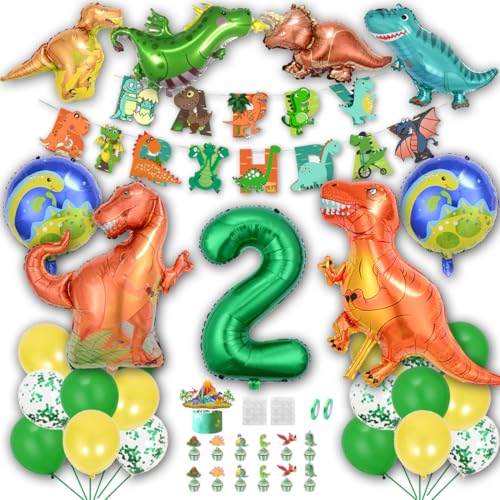 Borsgye Dinosaurier Luftballon Set Jungen Große Dinosaurier Ballon Kindergeburtstag Deko Latexballons Folienballon Riesen Zahl 2 Alles Gute zum Geburtstagsballon mit Happy Birthday Banner Borsgye Dinosaurier Luftballon Set Jungen Große Dinosaurier Ballon Kindergeburtstag Deko Latexballons Folienballon Riesen Zahl 2 Alles Gute zum Geburtstagsballon mit Happy Birthday Banner von Borsgye