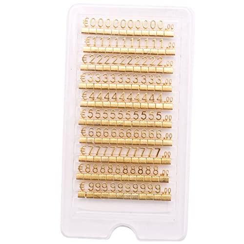 Bortivier 10 Sets 3D Metall Regale Einstell Bares Preis Quadrat Kit für Shop Display Schmuck Uhr Shop BüRo Display Preis Schild Gold von Bortivier