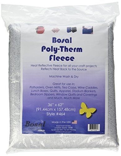 Bosal 103308 Poly-Therm Heat Reflective, Fleece Mikrofaser, silber, 1-(Pack) von Bosal