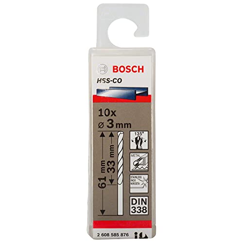 Bosch Accessories Bosch Professional Metallbohrer HSS-Cobalt (10 Stück, Ø 3 mm) von Bosch Accessories
