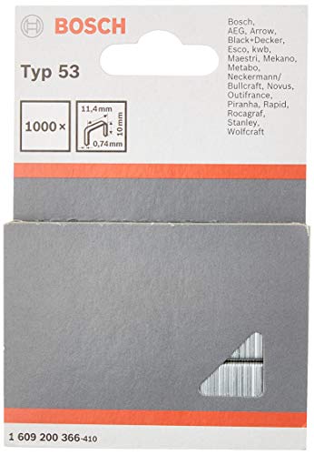 Bosch Accessories Professional 5000x Feindrahtklammer Typ 53 (Textilien/Gewebe, Karton, 11.4 x 0.74 x 10 mm, Zubehör Tacker) von Bosch Accessories