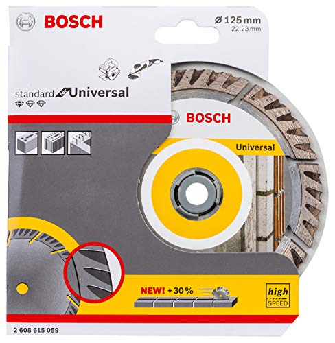 Bosch Professional 10 Stück Diamanttrennscheibe Standard for Universal (Beton und Mauerwerk, 125 x 22,23 mm, Zubehör Winkelschleifer) von Bosch Accessories
