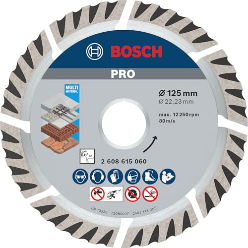 Bosch Professional 10 Stück Diamanttrennscheibe Standard for Universal (Beton und Mauerwerk, 125 x 22,23 mm, Zubehör Winkelschleifer) von Bosch Accessories