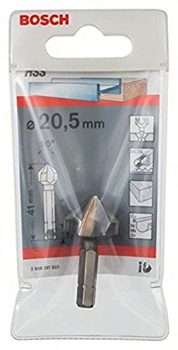 Bosch Professional Kegelsenker HSS mit 1/4"-Sechskantschaft (Ø 20,5 mm, 3 Schneiden) von Bosch Accessories