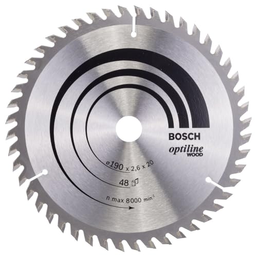 Bosch Accessories Professional Kreissägeblatt Optiline Wood (für Holz, 190 x 20 x 2,6 mm, 48 Zähne, Zubehör Kreissäge) von Bosch Accessories