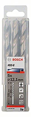 Bosch Professional Metallbohrer HSS-G geschliffen (5 Stück, Ø 12,1mm) von Bosch Accessories