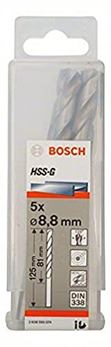 Bosch Accessories Bosch Professional Metallbohrer HSS-G geschliffen (5 Stück, Ø 8,8 mm) von Bosch Accessories