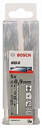Bosch Professional Metallbohrer HSS-G geschliffen (5 Stück, Ø 8,9 mm) von Bosch Accessories