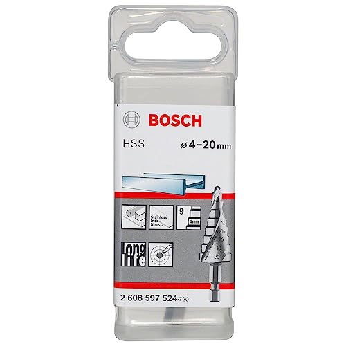 Bosch Accessories Professional Stufenbohrer HSS mit 1/4"-Sechskantschaft (Ø 4-20 mm, 9 Stufen, Zubehör für Bohrmaschinen) von Bosch Accessories