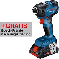 AKTION: BOSCH Professional GDR 18V-200 Akku-Drehschlagschrauber-Set 2x 18,0 V mit Prämie nach Registrierung von Bosch Professional