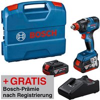 AKTION: BOSCH Professional GDX 18V-200 Akku-Drehschlagschrauber 2x 18,0 V mit Prämie nach Registrierung von Bosch Professional