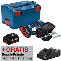 AKTION: BOSCH Professional GKM 18V-50 Akku-Handkreissäge-Set 18,0 V, mit 2 Akkus mit Prämie nach Registrierung von Bosch Professional