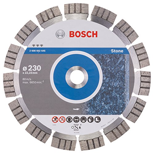Bosch Professional Diamanttrennscheibe Best for Stone (für Stein, 230 x 22,23 x 2,4 x 15 mm, Zubehör Winkelschleifer) von Bosch Accessories
