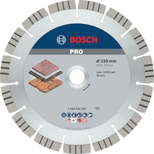 Bosch Accessories Bosch Professional Diamanttrennscheibe Best for Stone (für Stein, 230 x 22,23 x 2,4 x 15 mm, Zubehör Winkelschleifer) von Bosch Accessories