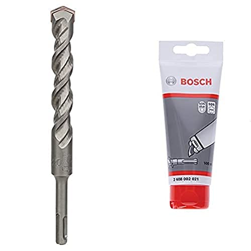 Bosch Professional Hammerbohrer SDS plus-3 (für Beton, 20 x 150 x 200 mm, Zubehör Bohrhammer) + Bosch Professional 100 ml Schmierfett Tube (für SDS plus & SDS max Bohrer/Meißel, Zubehör Bohrhammer) von Bosch Professional
