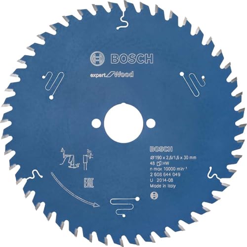 Bosch Professional Kreissägeblatt Expert for Wood (Holz, 190 x 30 x 2 mm, 48 Zähne, Zubehör Kreissäge) von Bosch