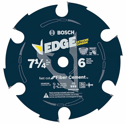 BOSCH CB706FCB5-5 Stück 7-1/4 Zoll 6 Zähne Hartmetallbestückte Kreissägeblätter von Bosch
