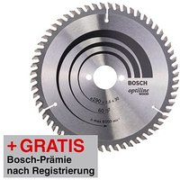 AKTION: BOSCH Optiline Wood Kreissägeblatt 190,0 mm, 60 Zähne mit Prämie nach Registrierung AKTION: BOSCH Optiline Wood Kreissägeblatt 190,0 mm, 60 Zähne mit Prämie nach Registrierung von Bosch