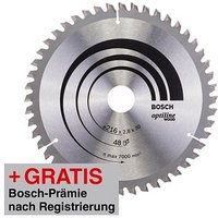 BOSCH Optiline Wood Kreissägeblatt 216,0 mm, 48 Zähne von Bosch