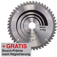 AKTION: BOSCH Optiline Wood Kreissägeblatt 216,0 mm, 48 Zähne mit Prämie nach Registrierung AKTION: BOSCH Optiline Wood Kreissägeblatt 216,0 mm, 48 Zähne mit Prämie nach Registrierung von Bosch