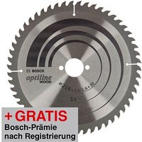 AKTION: BOSCH Optiline Wood Kreissägeblatt 216,0 mm, 54 Zähne mit Prämie nach Registrierung AKTION: BOSCH Optiline Wood Kreissägeblatt 216,0 mm, 54 Zähne mit Prämie nach Registrierung von Bosch