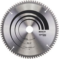 BOSCH Optiline Wood Kreissägeblatt 254,0 mm, 80 Zähne von Bosch