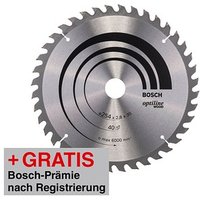 AKTION: BOSCH Optiline Wood Kreissägeblatt 254,0 mm, 40 Zähne mit Prämie nach Registrierung AKTION: BOSCH Optiline Wood Kreissägeblatt 254,0 mm, 40 Zähne mit Prämie nach Registrierung von Bosch
