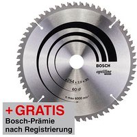 BOSCH Optiline Wood Kreissägeblatt 254,0 mm, 60 Zähne von Bosch