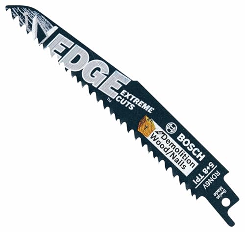 BOSCH RDN6V-25B Säbelsägeblätter für Holz/Nagelabbruch, 15,2 cm, 5/8 TPI Kantensägeblätter, 25 Stück, Großpackung BOSCH RDN6V-25B Säbelsägeblätter für Holz/Nagelabbruch, 15,2 cm, 5/8 TPI Kantensägeblätter, 25 Stück, Großpackung von Bosch