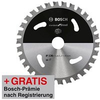 AKTION: BOSCH Standard for Steel Kreissägeblatt 136,0 mm, 30 Zähne mit Prämie nach Registrierung AKTION: BOSCH Standard for Steel Kreissägeblatt 136,0 mm, 30 Zähne mit Prämie nach Registrierung von Bosch