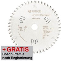 AKTION: BOSCH Top Precision Best for Wood Kreissägeblatt 165,0 mm, 48 Zähne mit Prämie nach Registrierung von Bosch