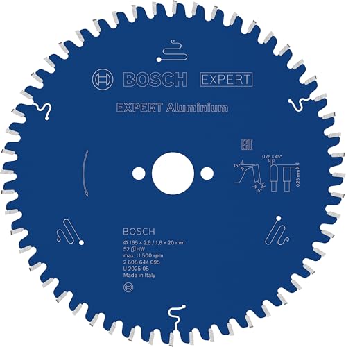 Bosch 1x EXPERT Aluminium Kreissägeblatt für Handkreissägen und Metalltrennsägen (für Aluminium, Ø mm, Professional Zubehör kabelgebundene Handkreissägen) von Bosch