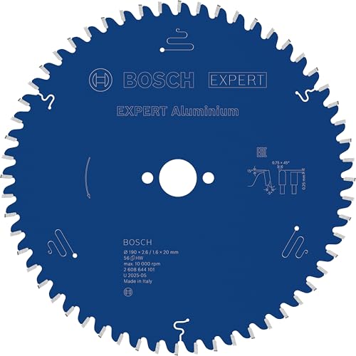 Bosch 1x EXPERT Aluminium Kreissägeblatt für Handkreissägen und Metalltrennsägen (für Aluminium, Ø mm, Professional Zubehör kabelgebundene Handkreissägen) von Bosch