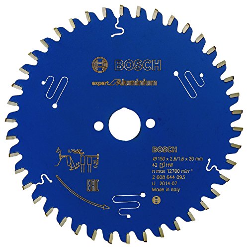Bosch 1x EXPERT Aluminium Kreissägeblatt für Handkreissägen und Metalltrennsägen (für Aluminium, Ø mm, Professional Zubehör kabelgebundene Handkreissägen) von Bosch