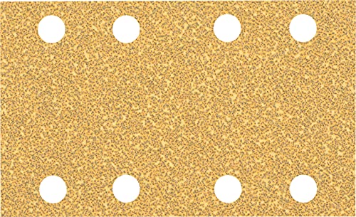 Bosch 50x EXPERT C470 Schleifblatt mit 8 Löchern (für Farbe auf Holz, Hartholz, Ø 80x133 mm, Körnung 40, Professional Zubehör Schwingschleifer) von Bosch Accessories