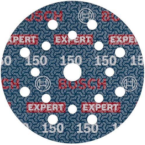 Bosch 1x EXPERT O780 Folienschleifscheibe, 125 mm (für Hartholz, Farbe auf Holz, Ø 125 mm, Körnung 150, Professional Zubehör Exzenterschleifer) von Bosch
