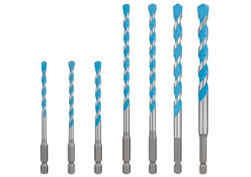 Bosch 7x EXPERT HEX-9 Multi Construction Bohrer-Set (für Beton, Soft Ceramic Tiles, Ø 5-10 mm, Professional Zubehör Schlagbohrer, Schrauber, Bohrmaschine) von Bosch